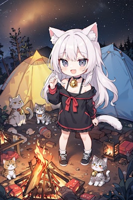 キャンプ猫