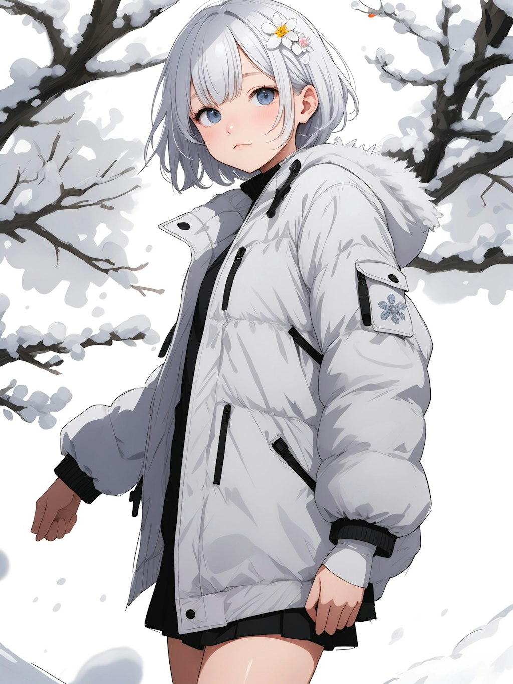 down jacket girl