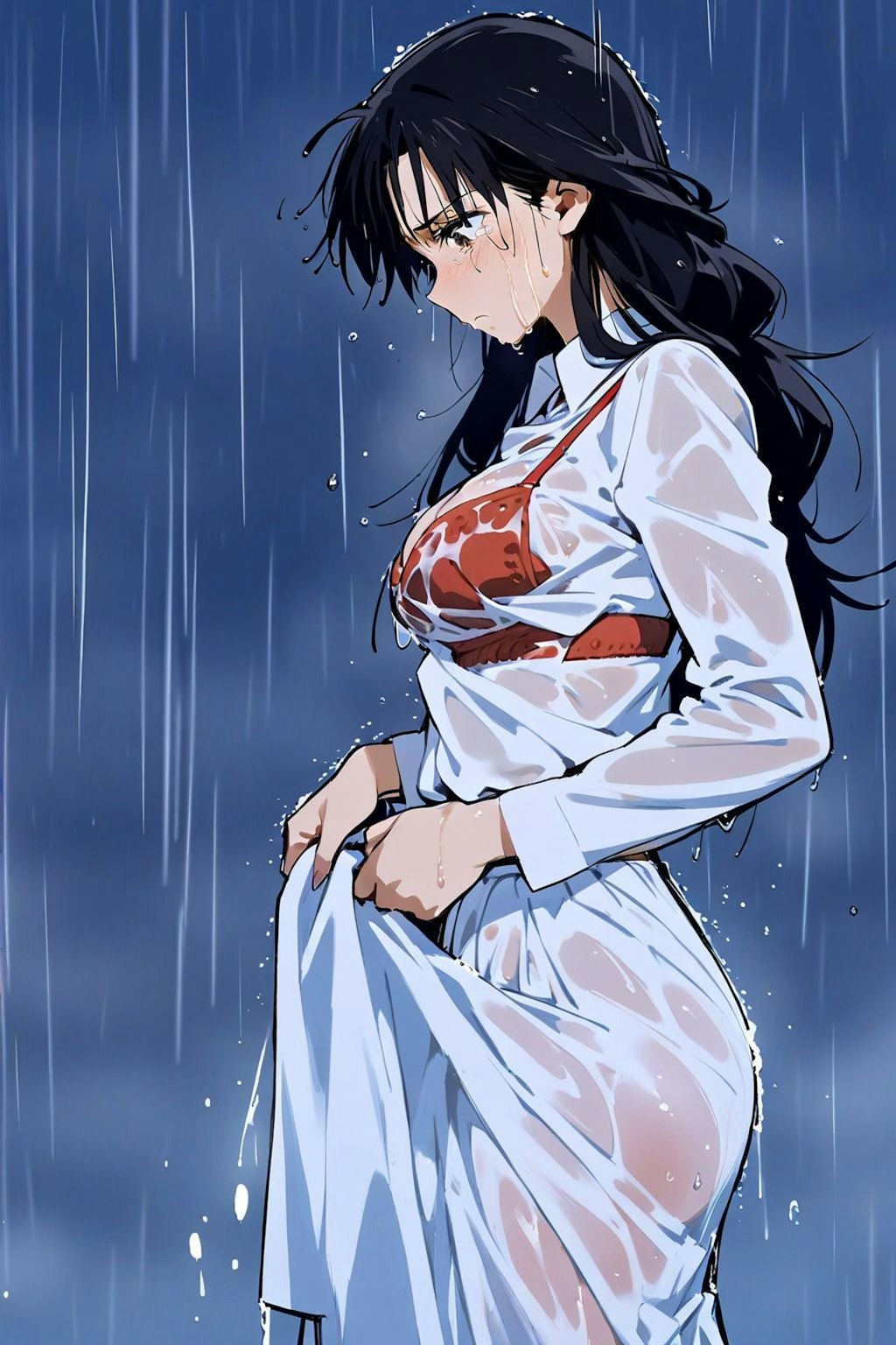 (ずぶ濡れ…、今の私にはお似合い、か…)