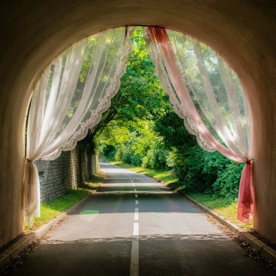 トンネルのカーテン