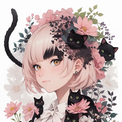 black cat girl
