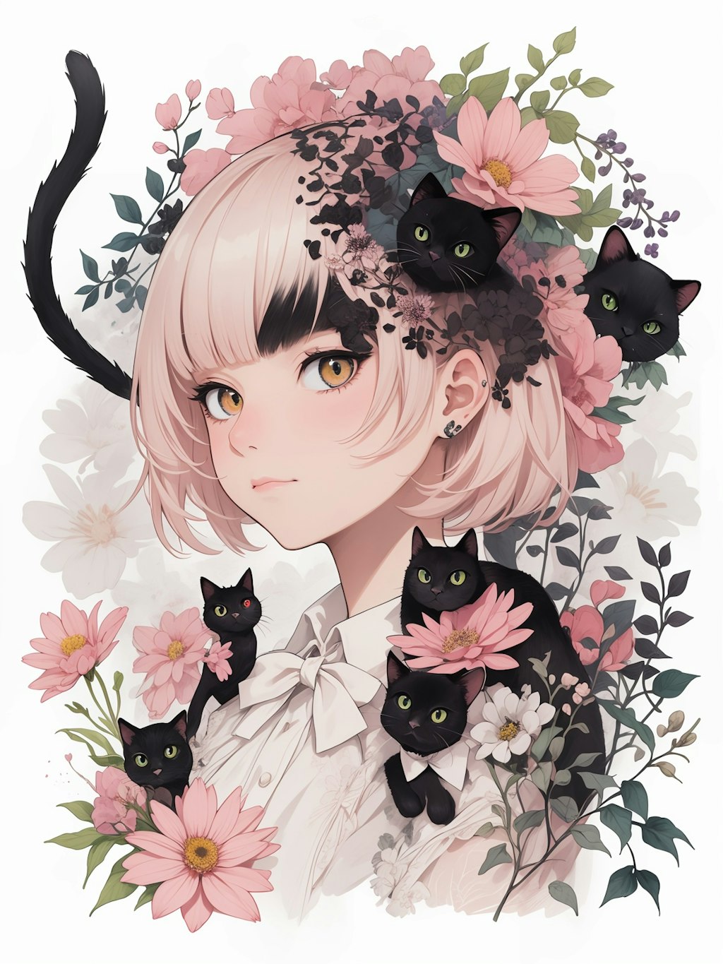 black cat girl