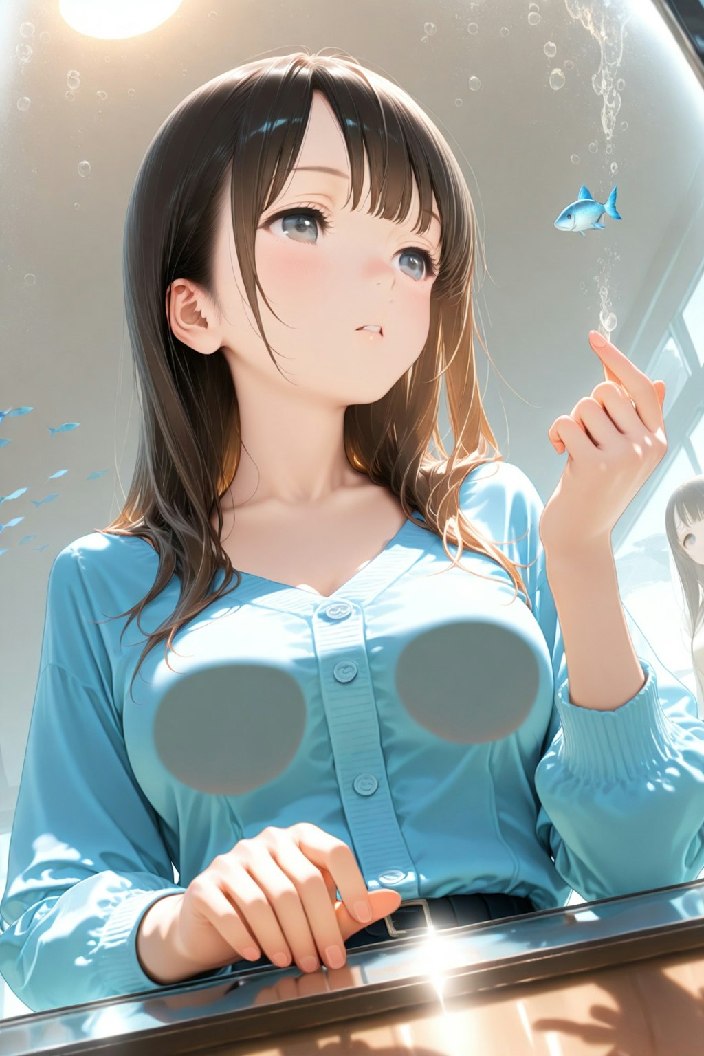 水槽から見た景色
