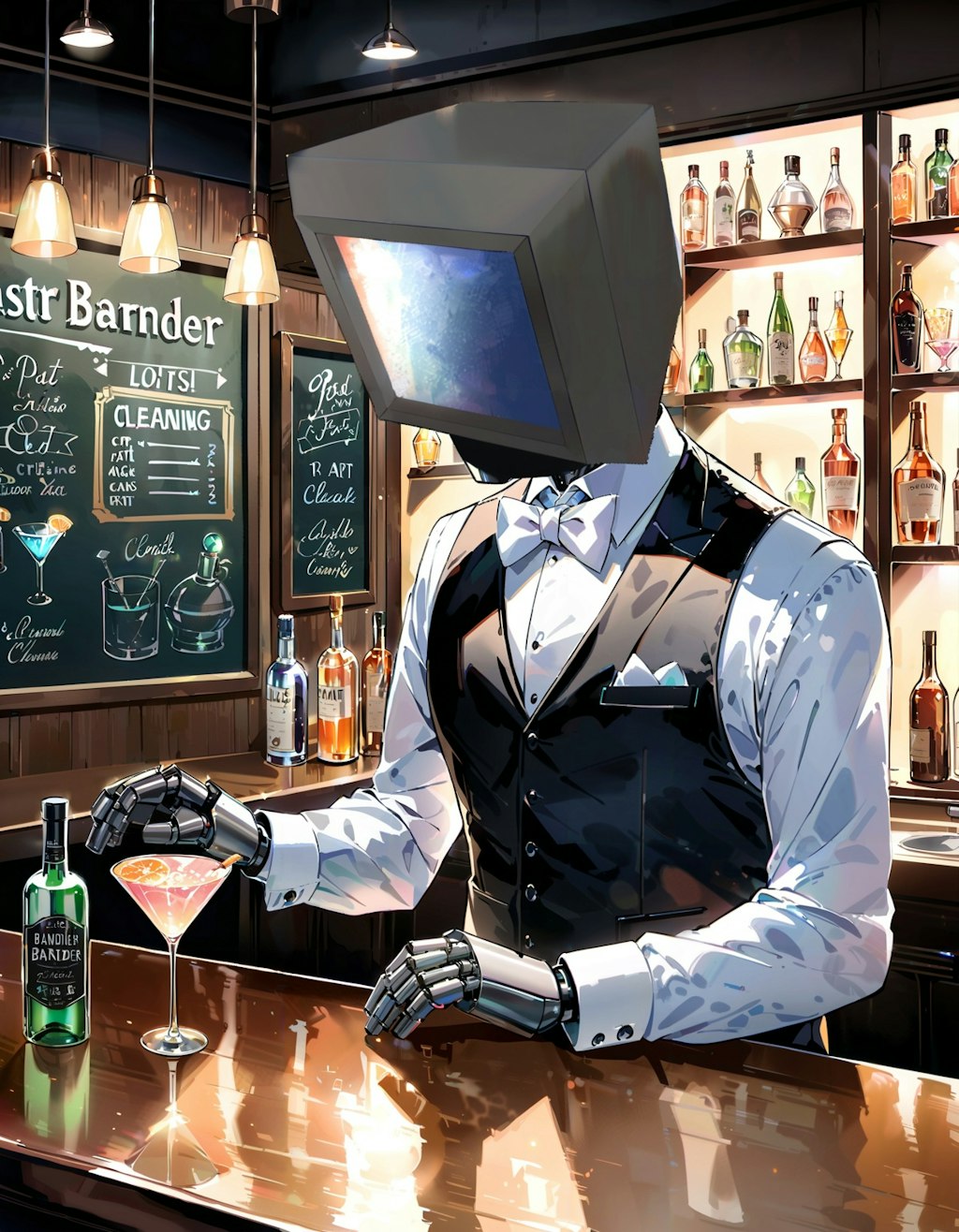 Think-alone bartender