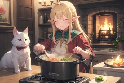 Elf preparing a meal 10