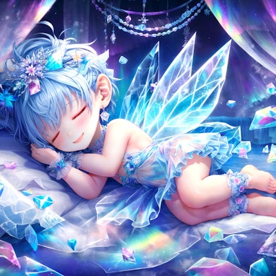 氷の妖精の寝床　２枚