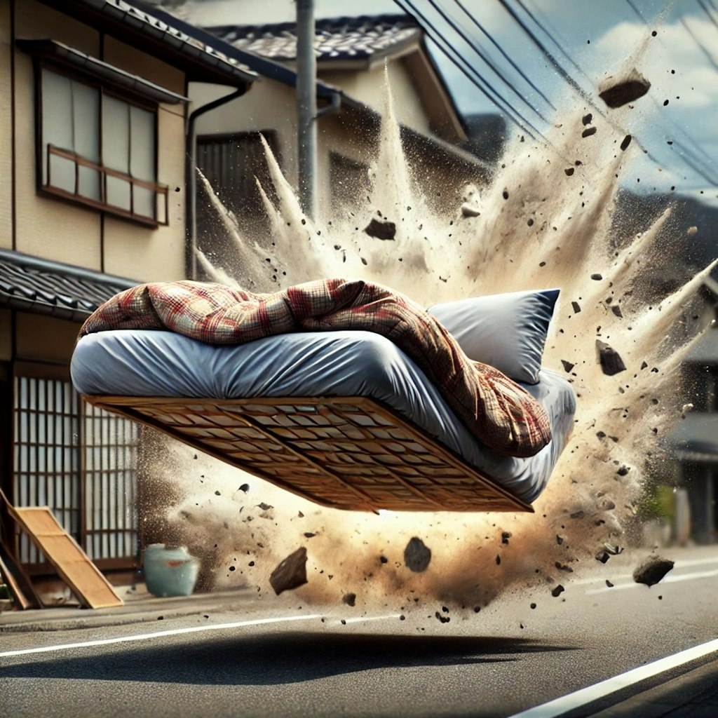 布団が吹っ飛んだ!!