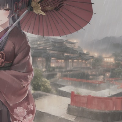 京の都の豪雨