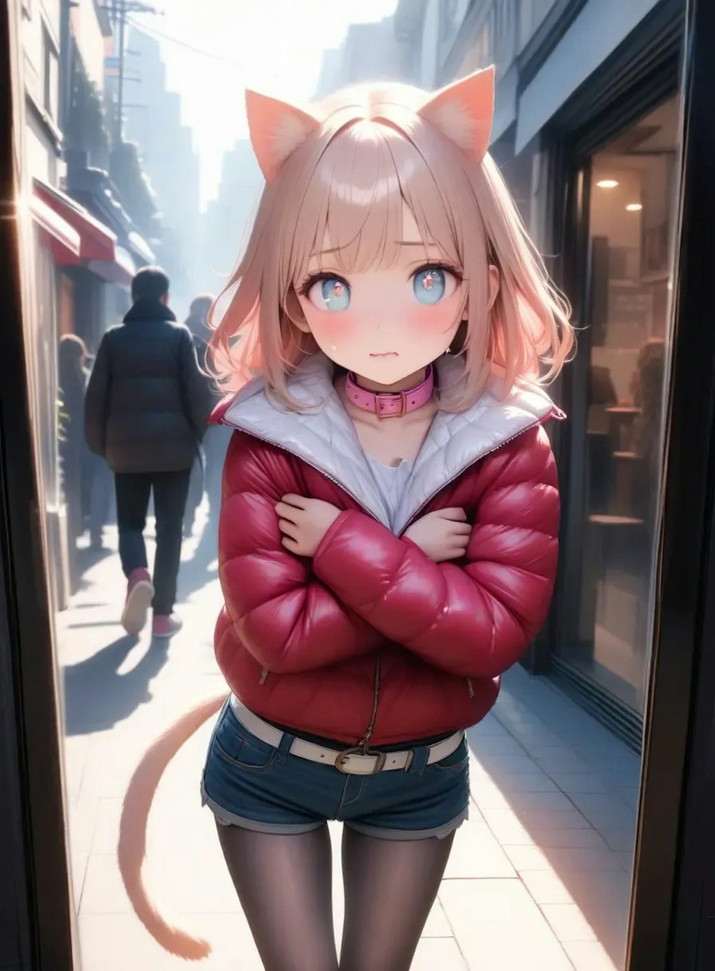 寒いシロ