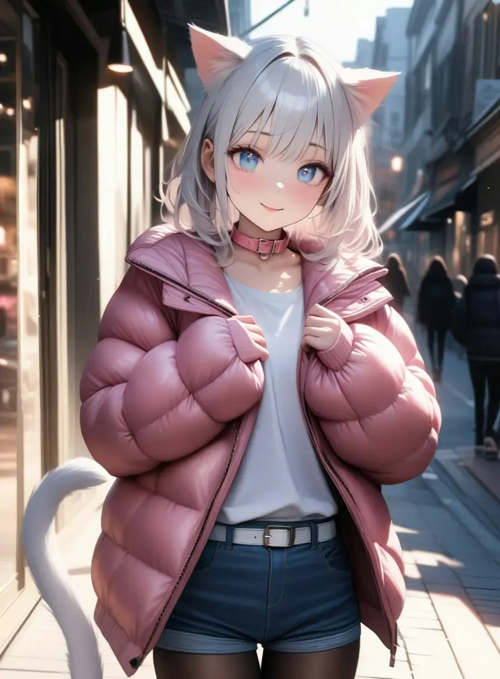 寒いシロ