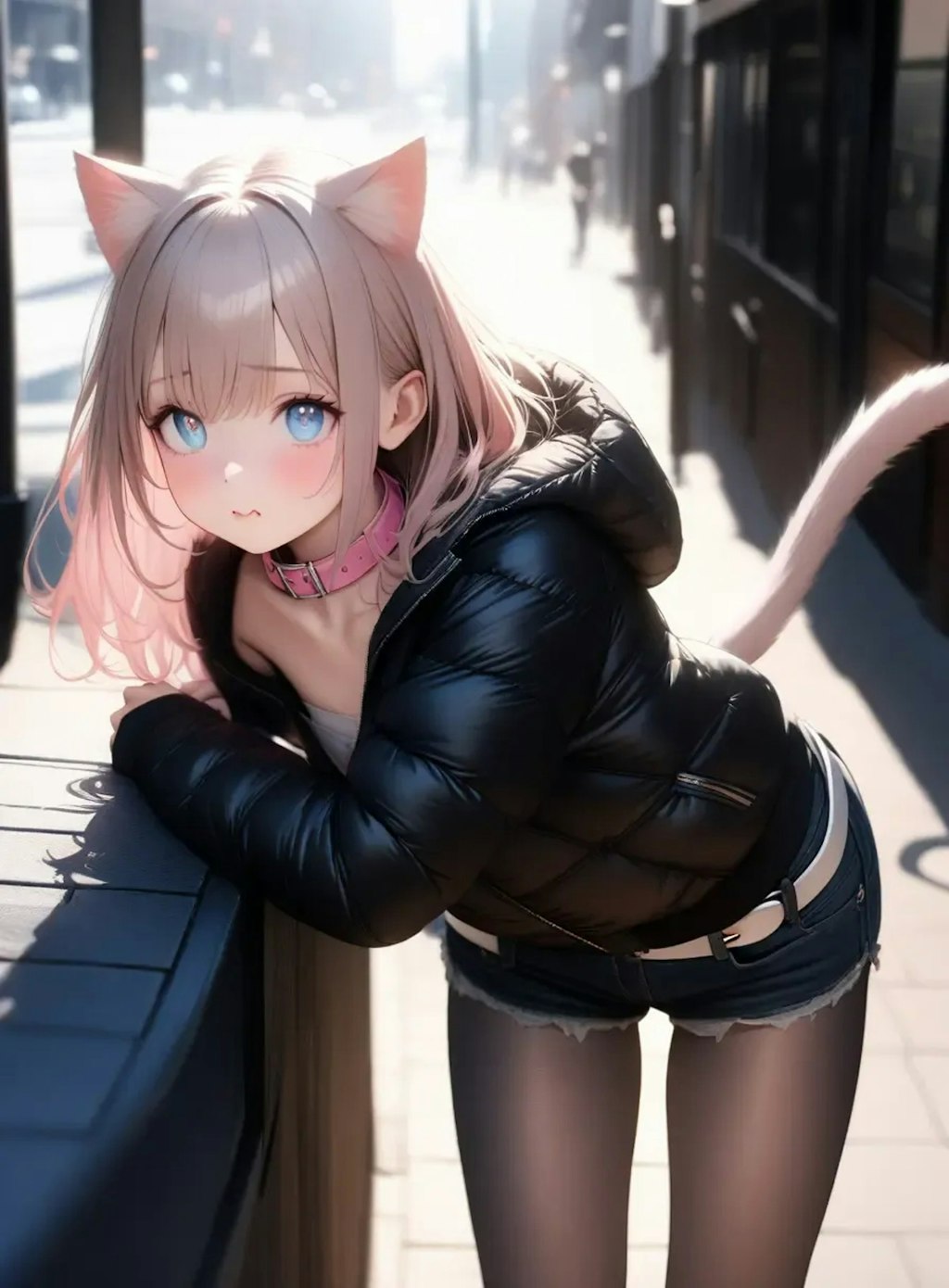 寒いシロ
