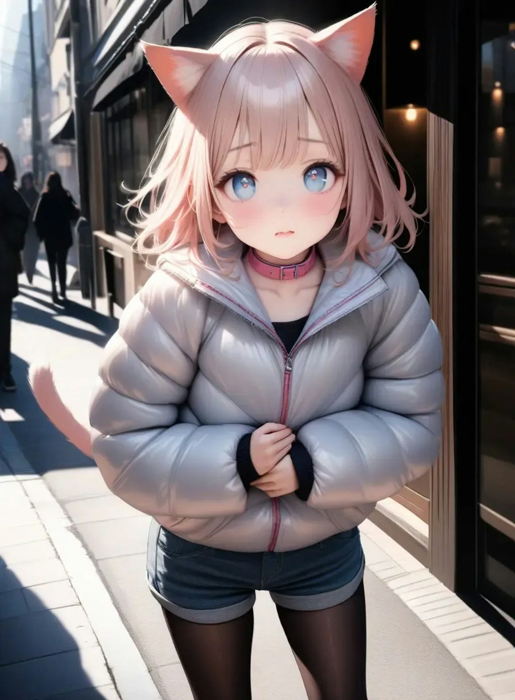 寒いシロ