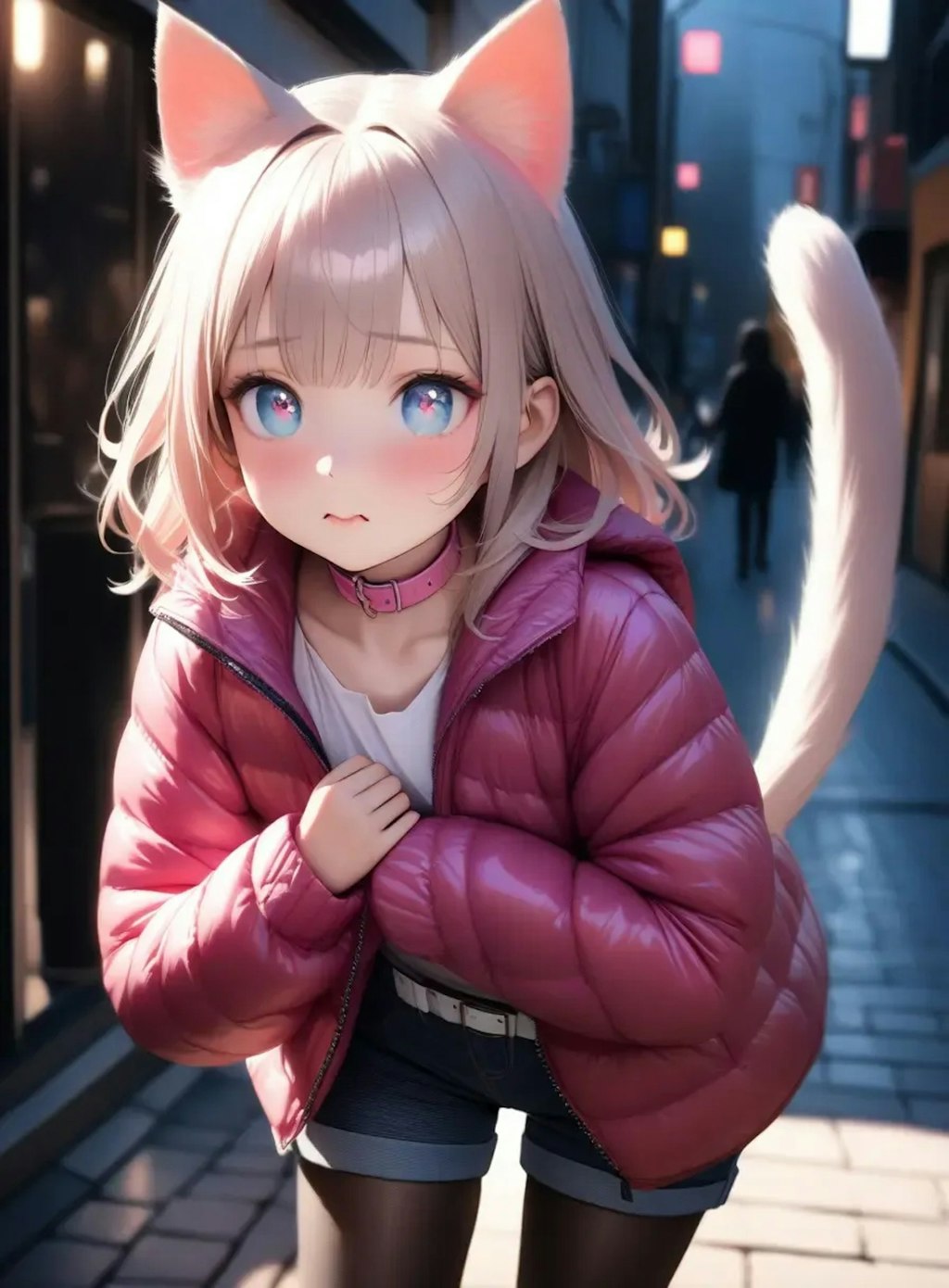 寒いシロ