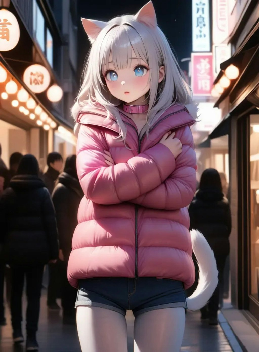 寒いシロ