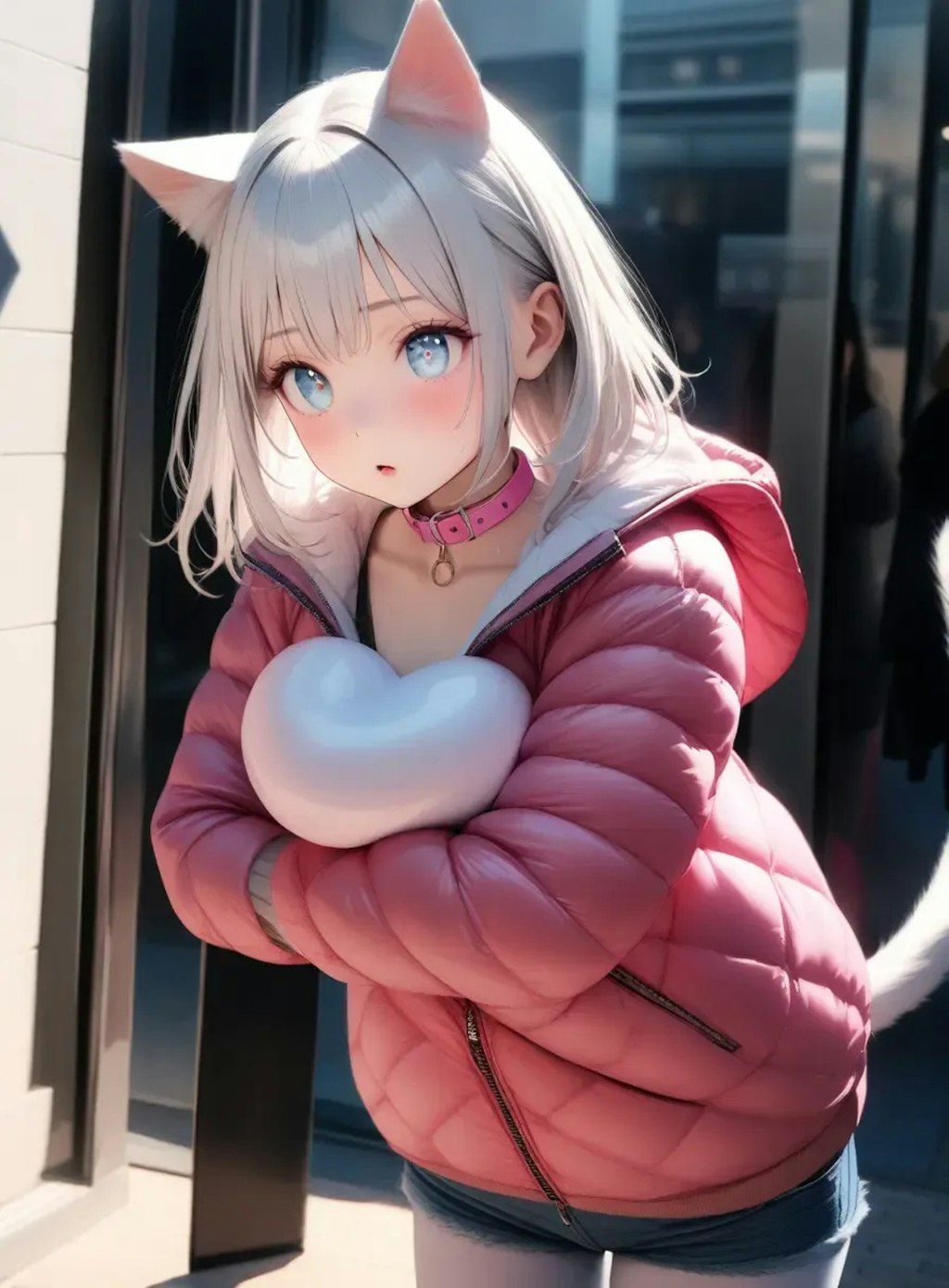 寒いシロ