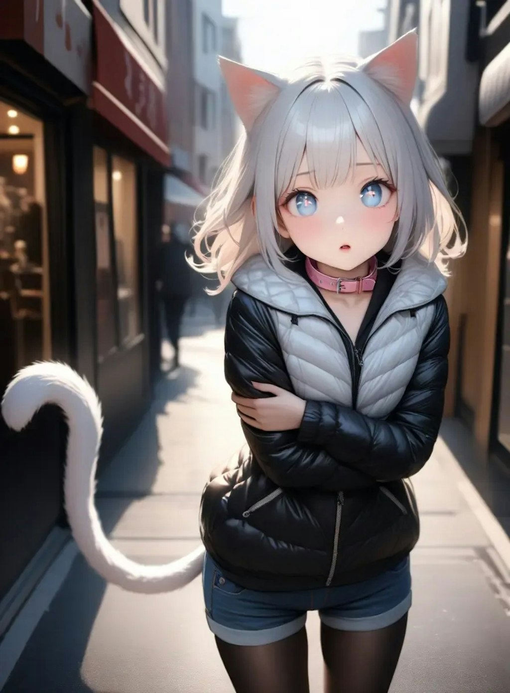 寒いシロ