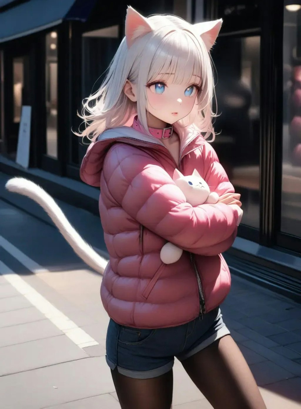 寒いシロ