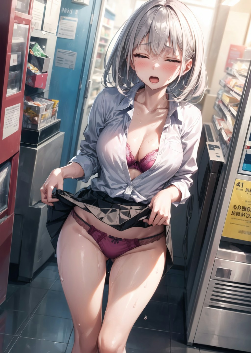 cool down in convenience store