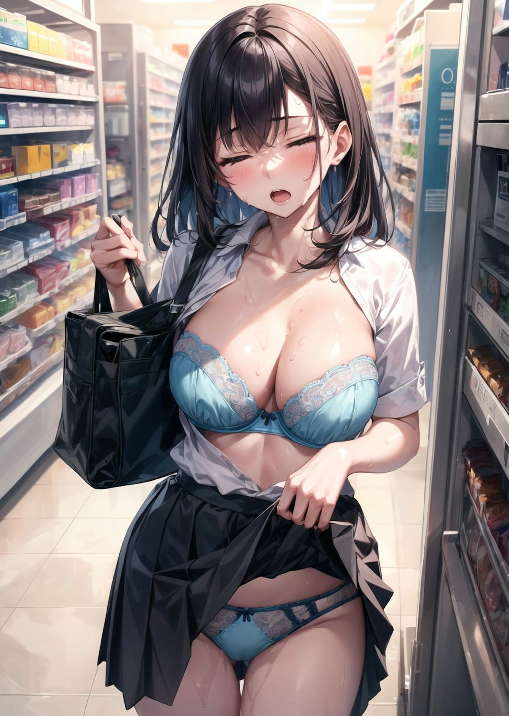 cool down in convenience store