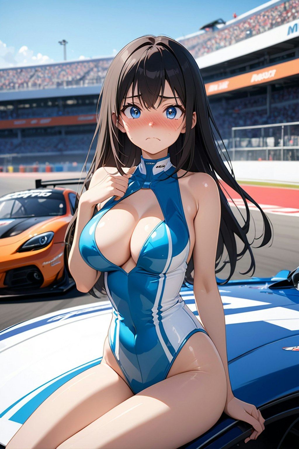 シャイなレースクイーン