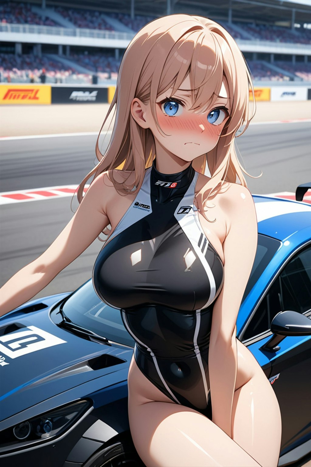 シャイなレースクイーン