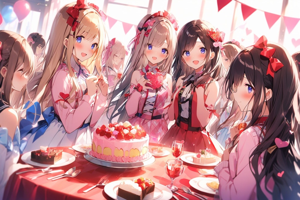 アイドル達のバレンタインのパーティーです