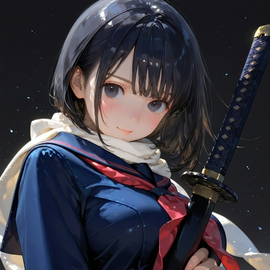 セーラー服と日本刀