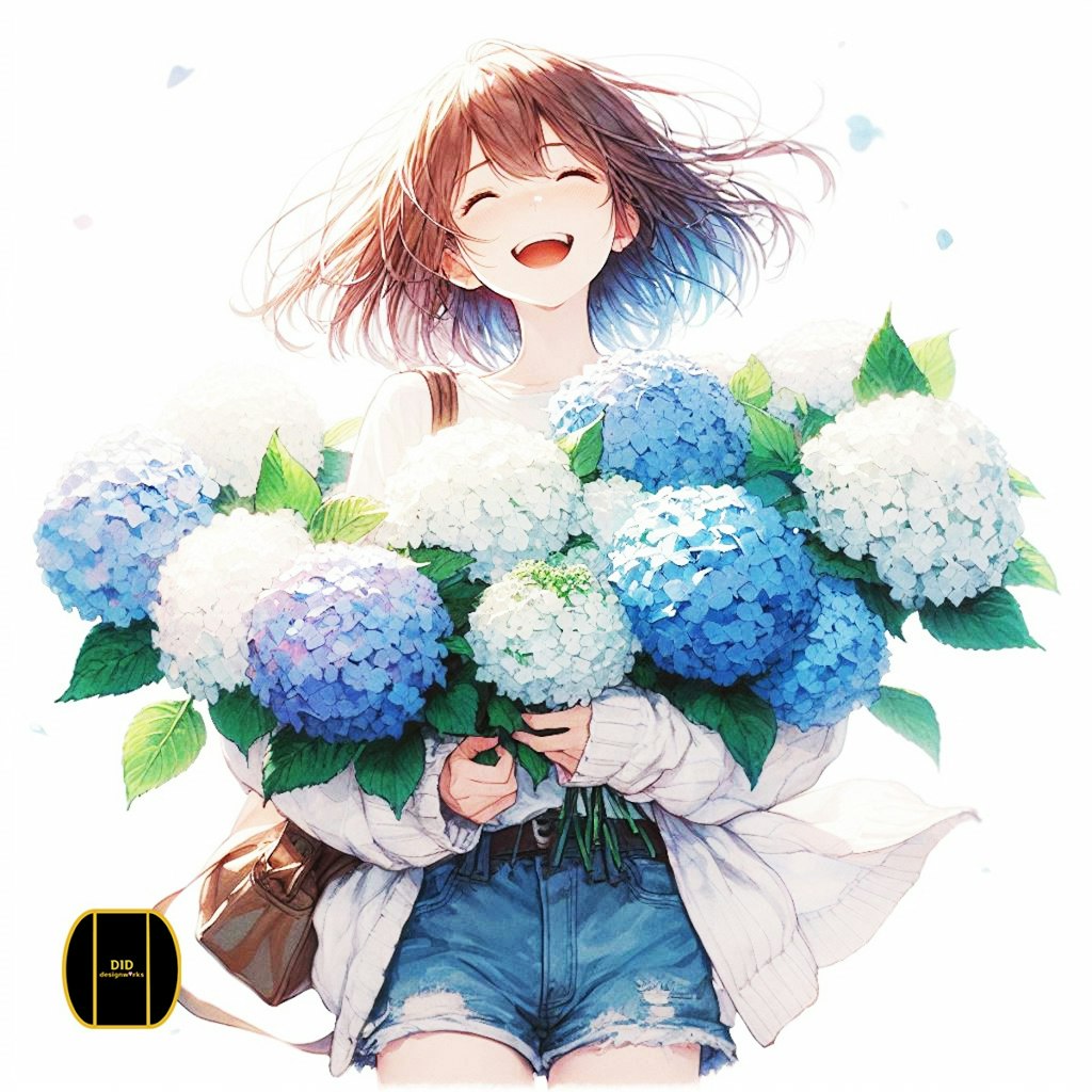 少女／紫陽花