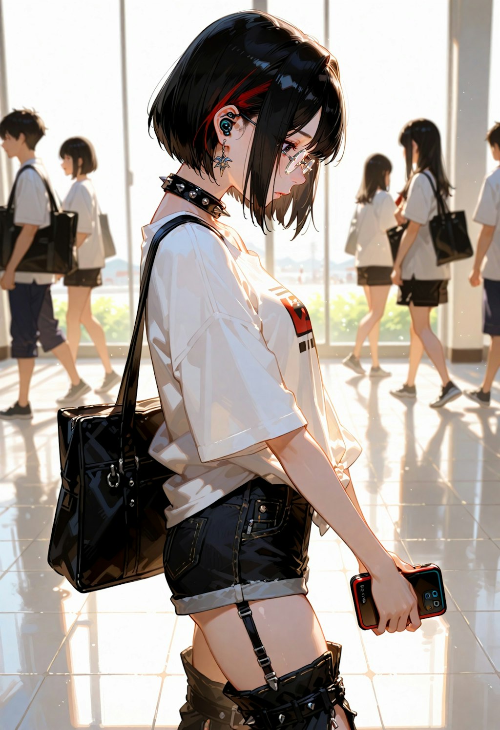 学内の内気ボブちゃん。