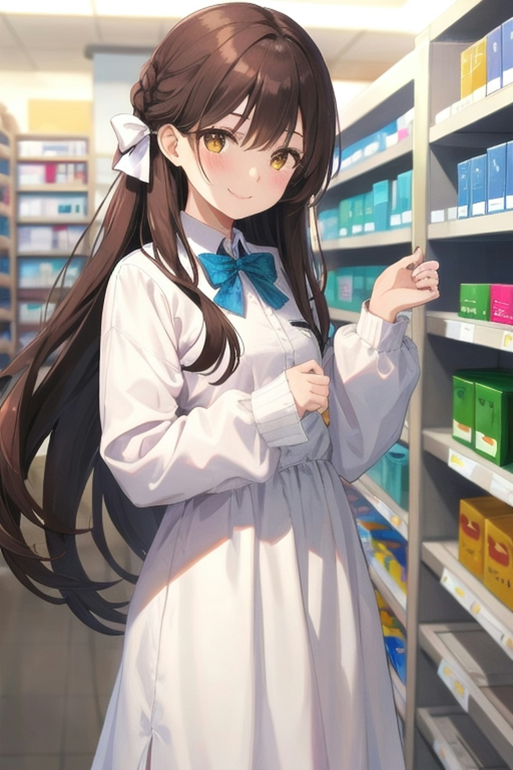 薬局に来た、なごみちゃん💊💉(´･ω･)_θお薬です