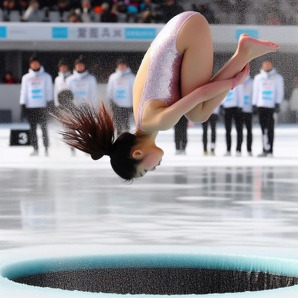 氷上高飛び込み