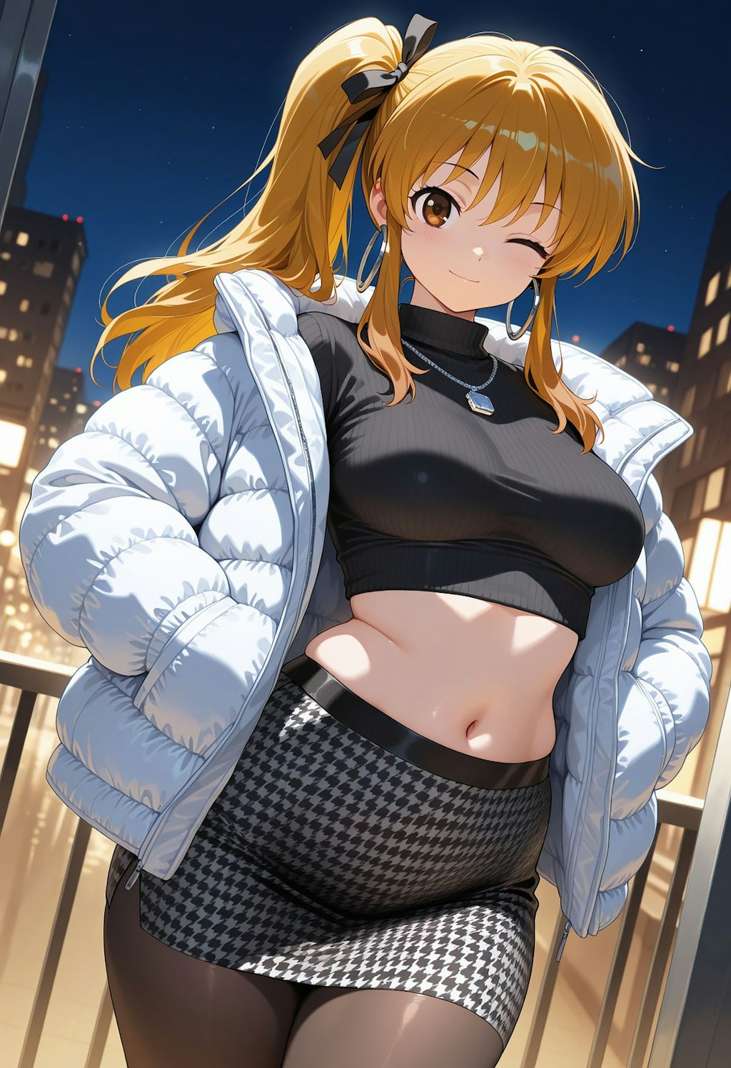 へそ出しウィンクギャル