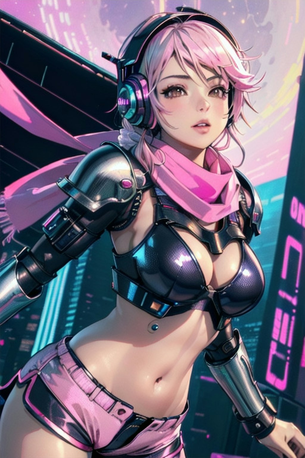 cyberpunk girls fighter 🥊#1