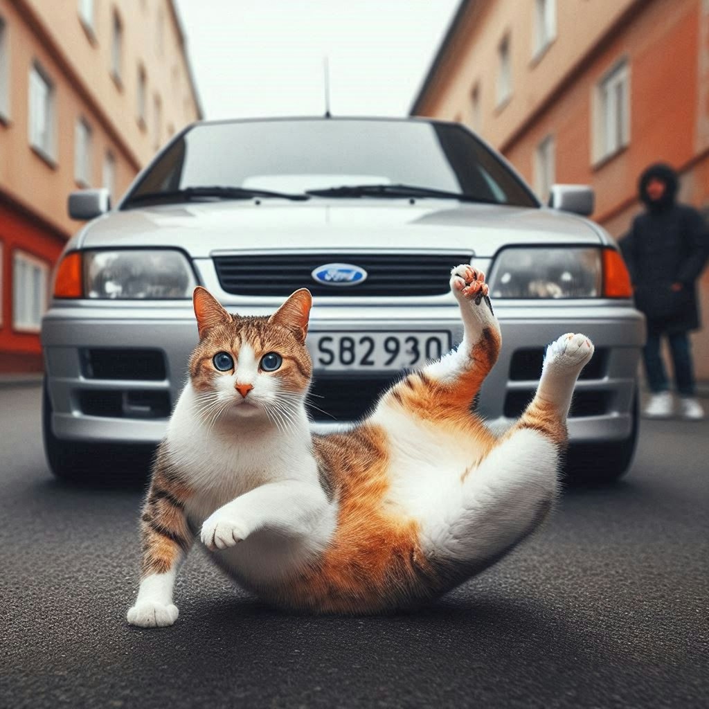 運転する猫