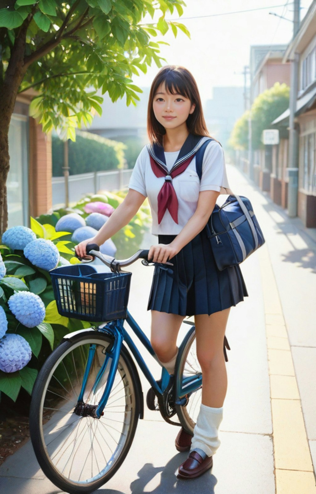 紫陽花通りの朝