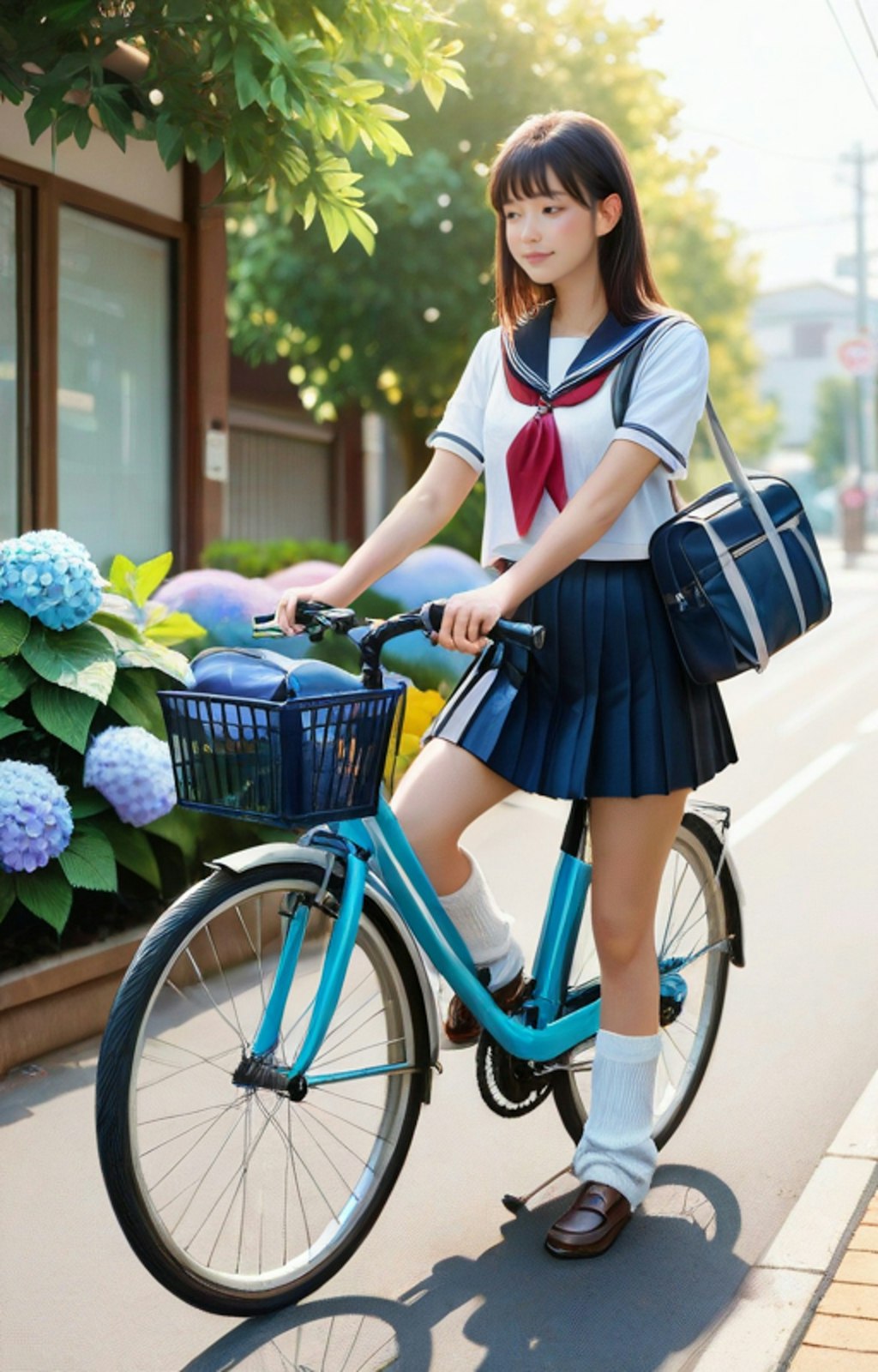 紫陽花通りの朝