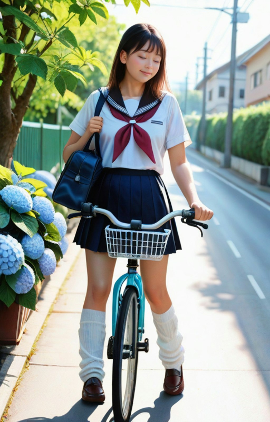 紫陽花通りの朝