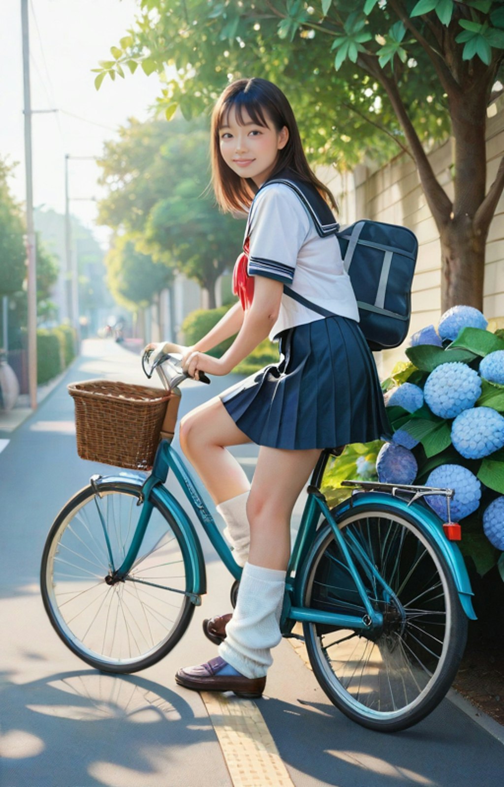紫陽花通りの朝