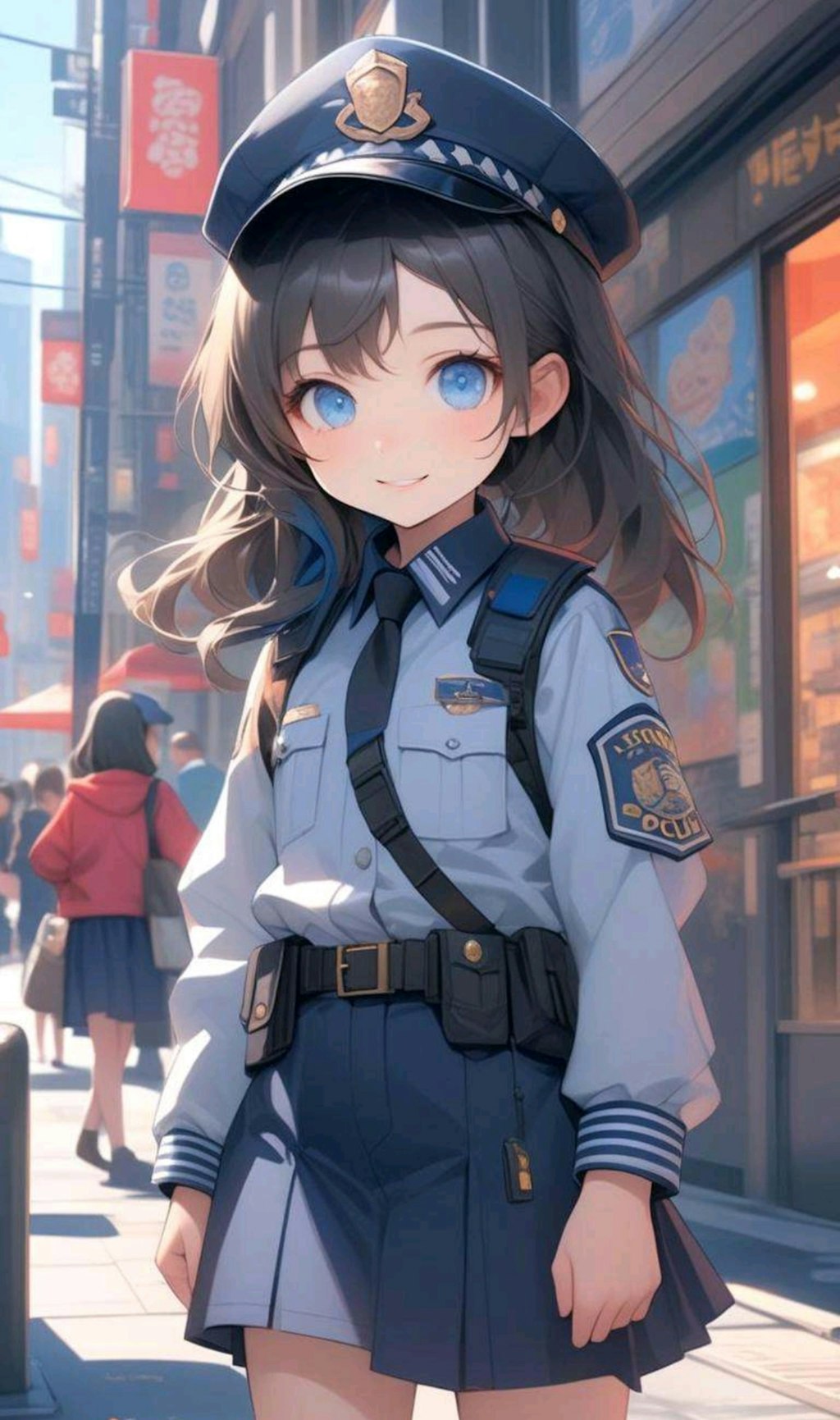 ミニスカポリスな小さな女の子