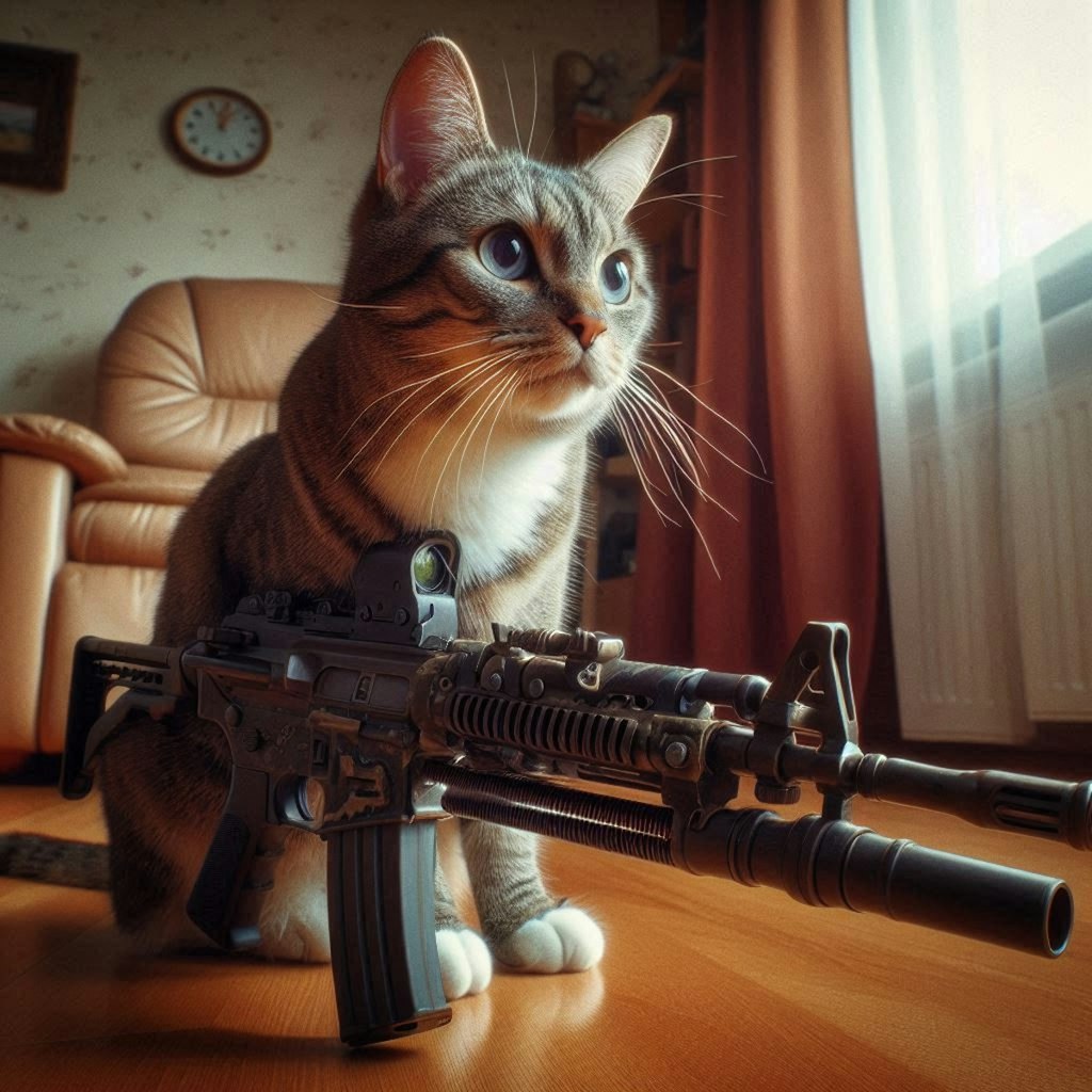 銃撃できない猫