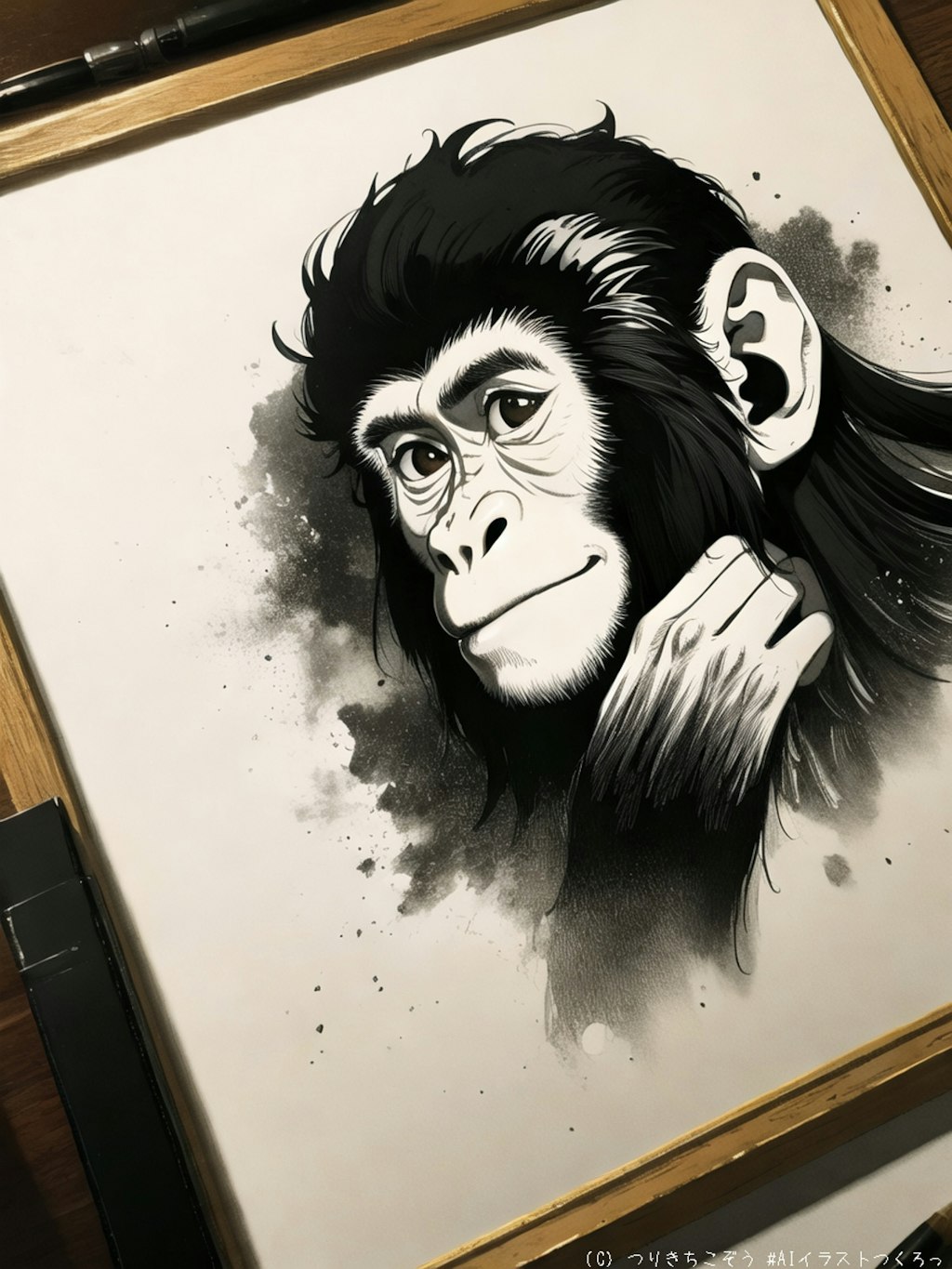 イケメン猿の自画像