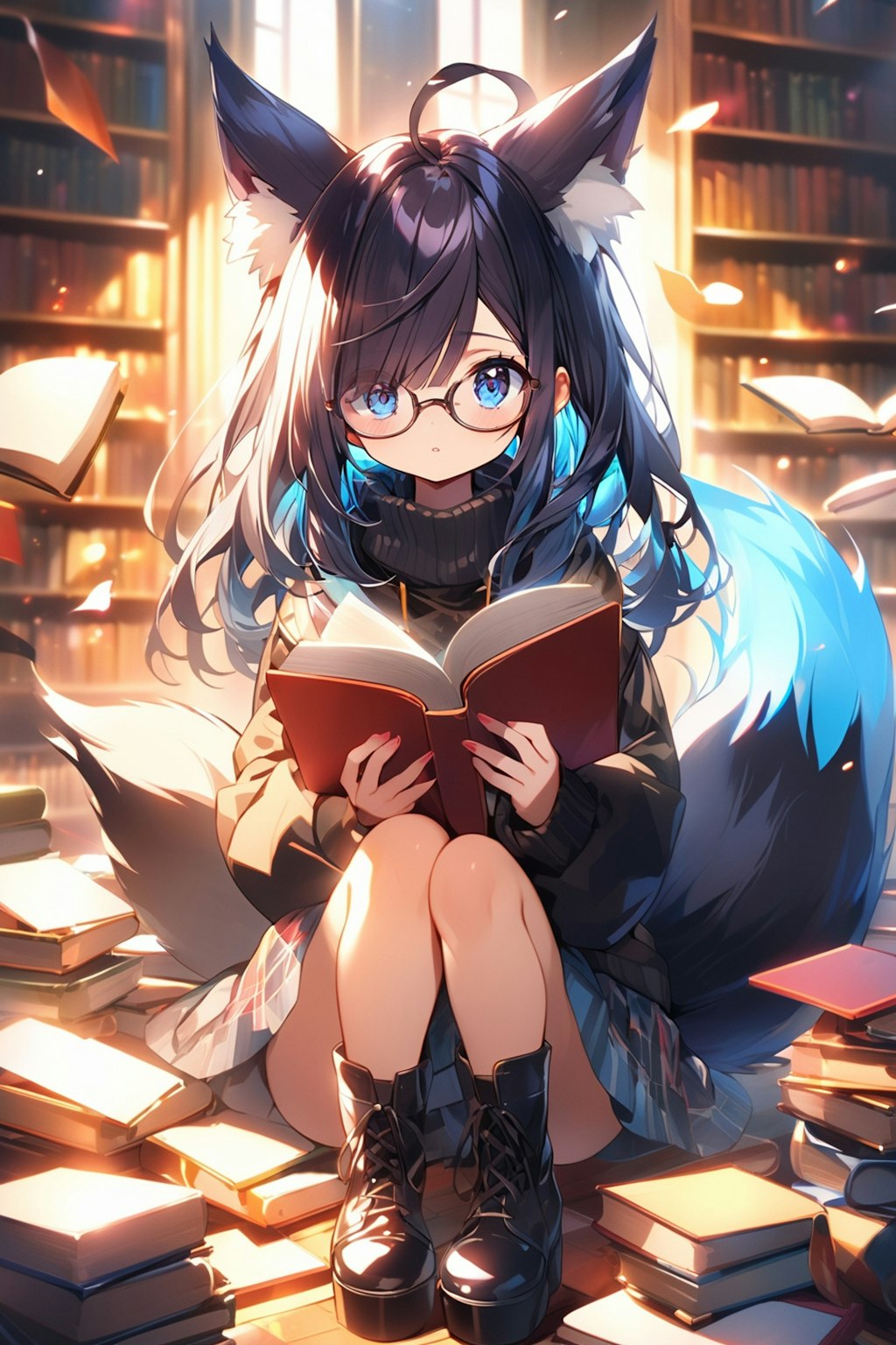 読書中の少女