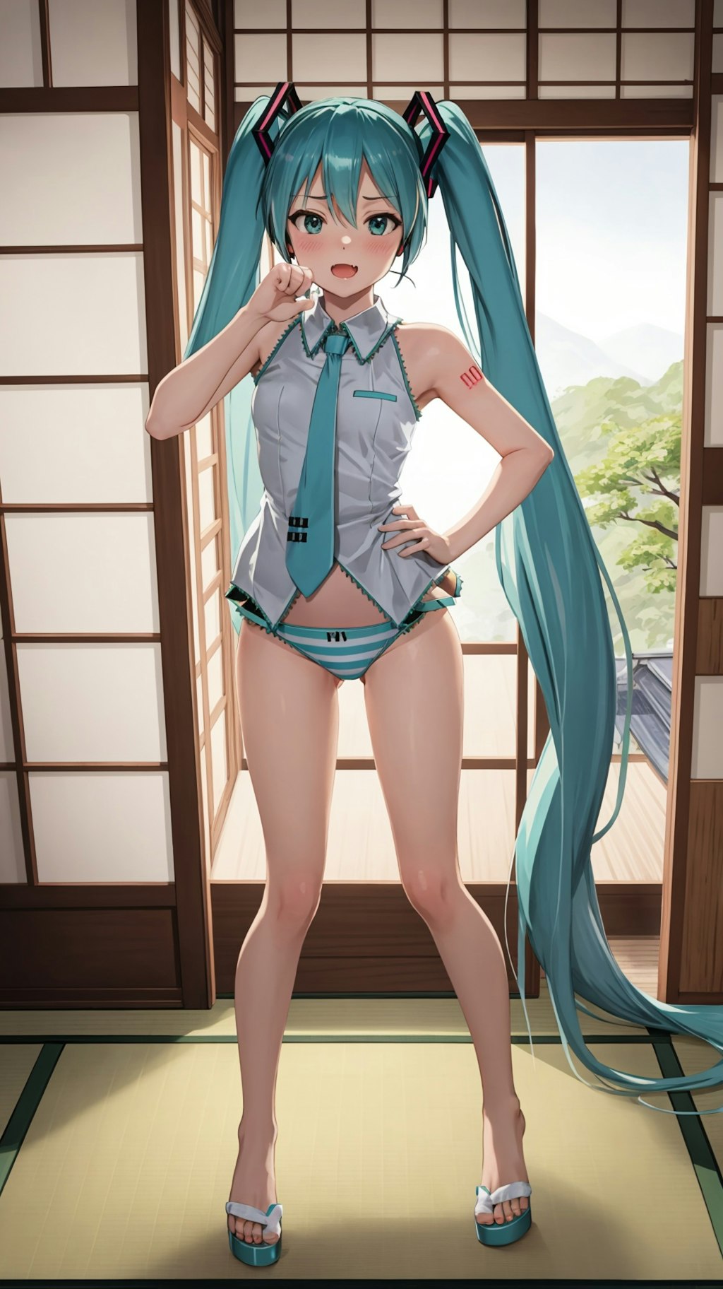 初音ミク風コスプレ撮影　その6