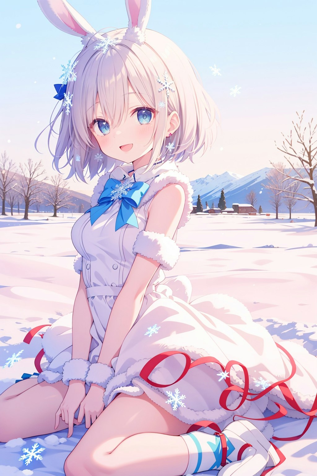 雪うさぎの擬人化