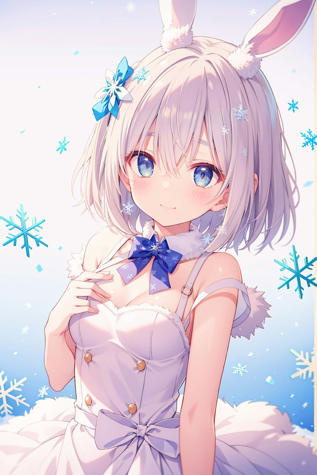 雪うさぎの擬人化