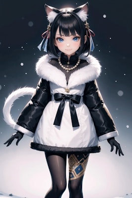 冬の猫少女