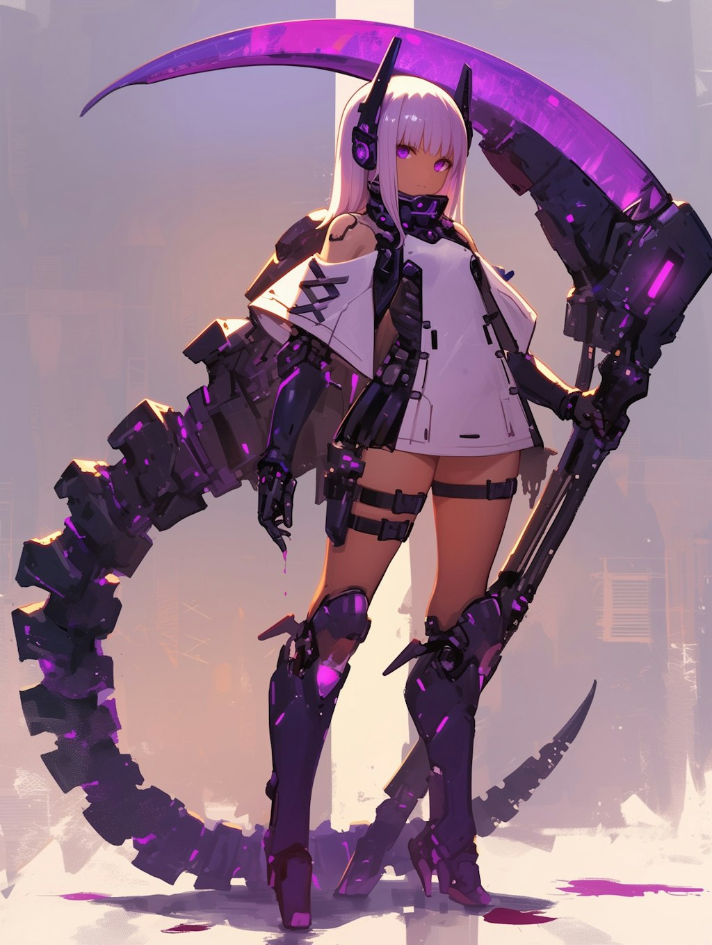 鎌と少女