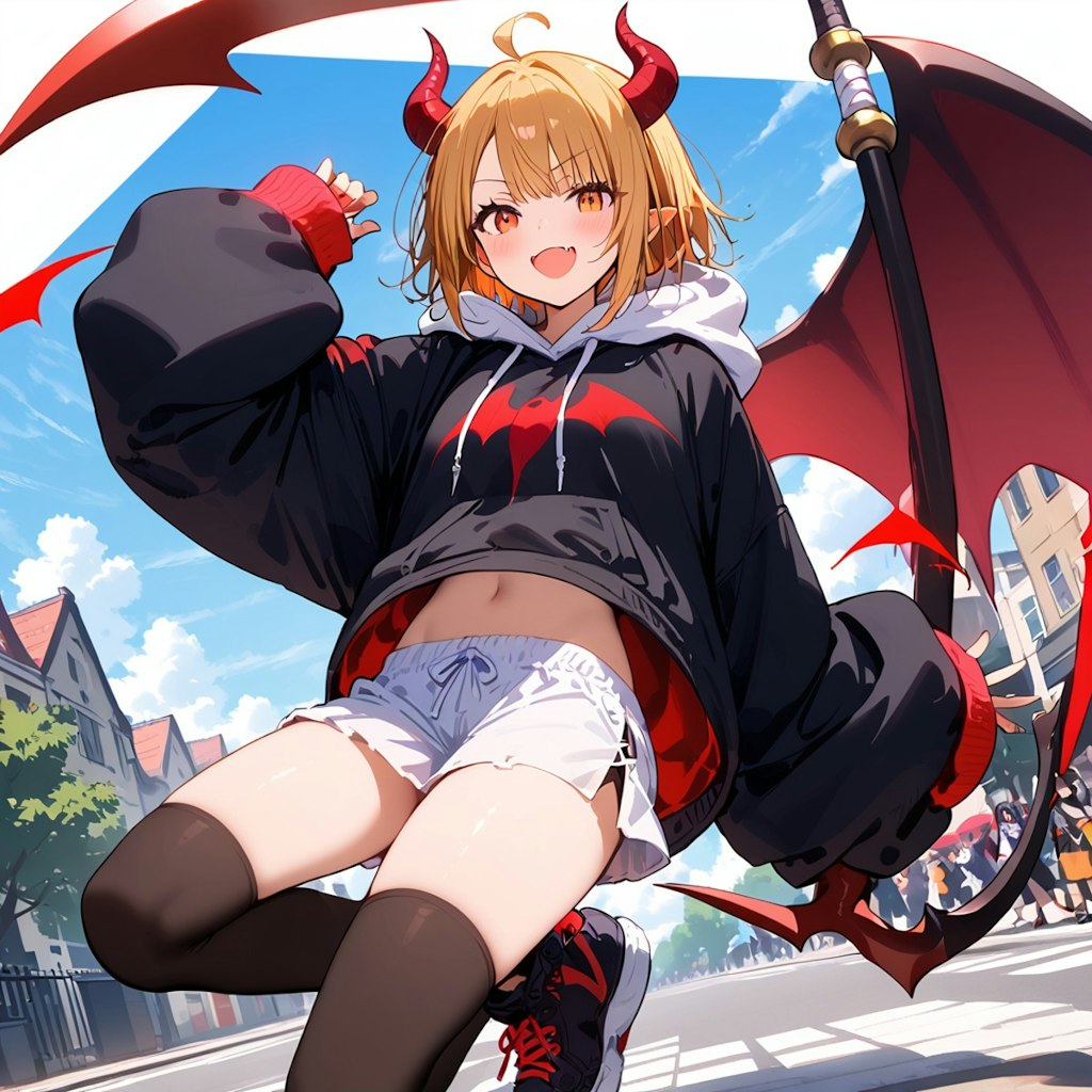 haloでパーカー悪魔っ子250719