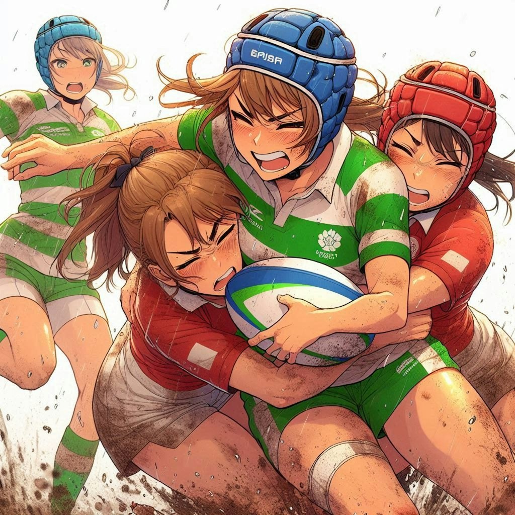 部活(女子ラグビー部の練習試合)　その2