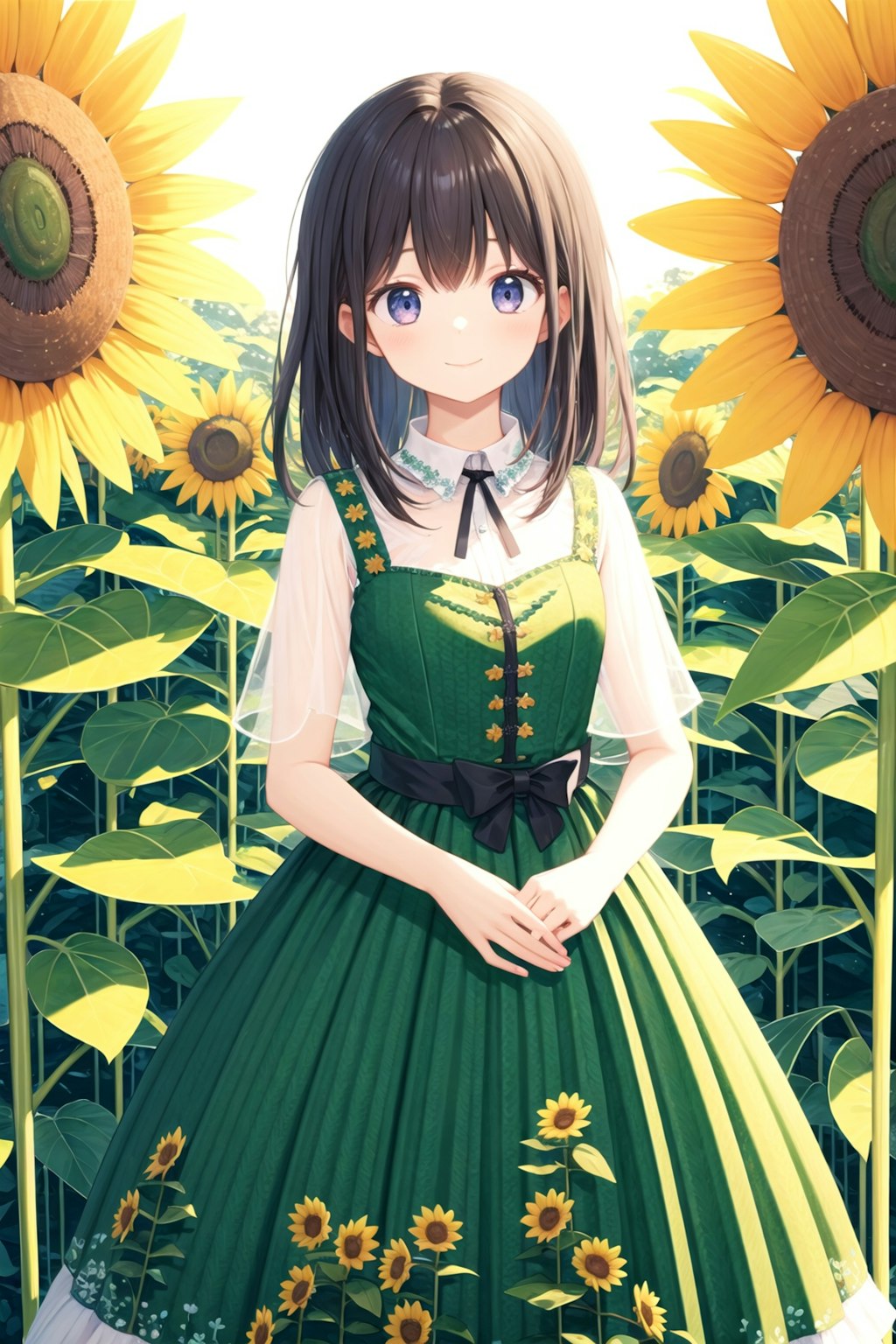 夏の花のドレス